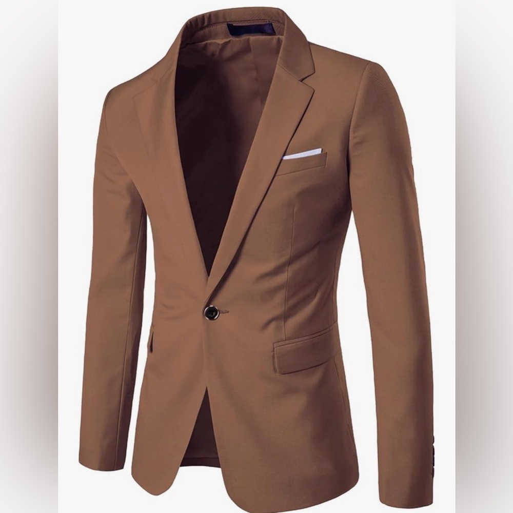 NEW Mens Slim Fit Suit Jacket 1 Button Lightweight Career Sport Coat XL 47
